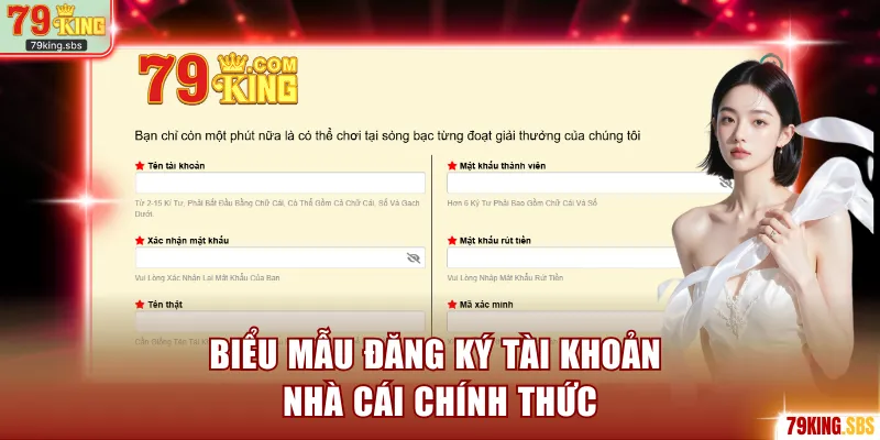 Biểu mẫu đăng ký nhà cái chính thức