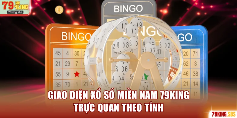 Giao diện xổ số Miền Nam 79KING trực quan theo tỉnh
